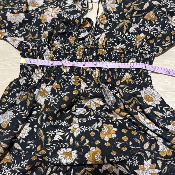 Lovestitch Boho Floral Dress in Black, White, and Tan - Picture 6 of 10